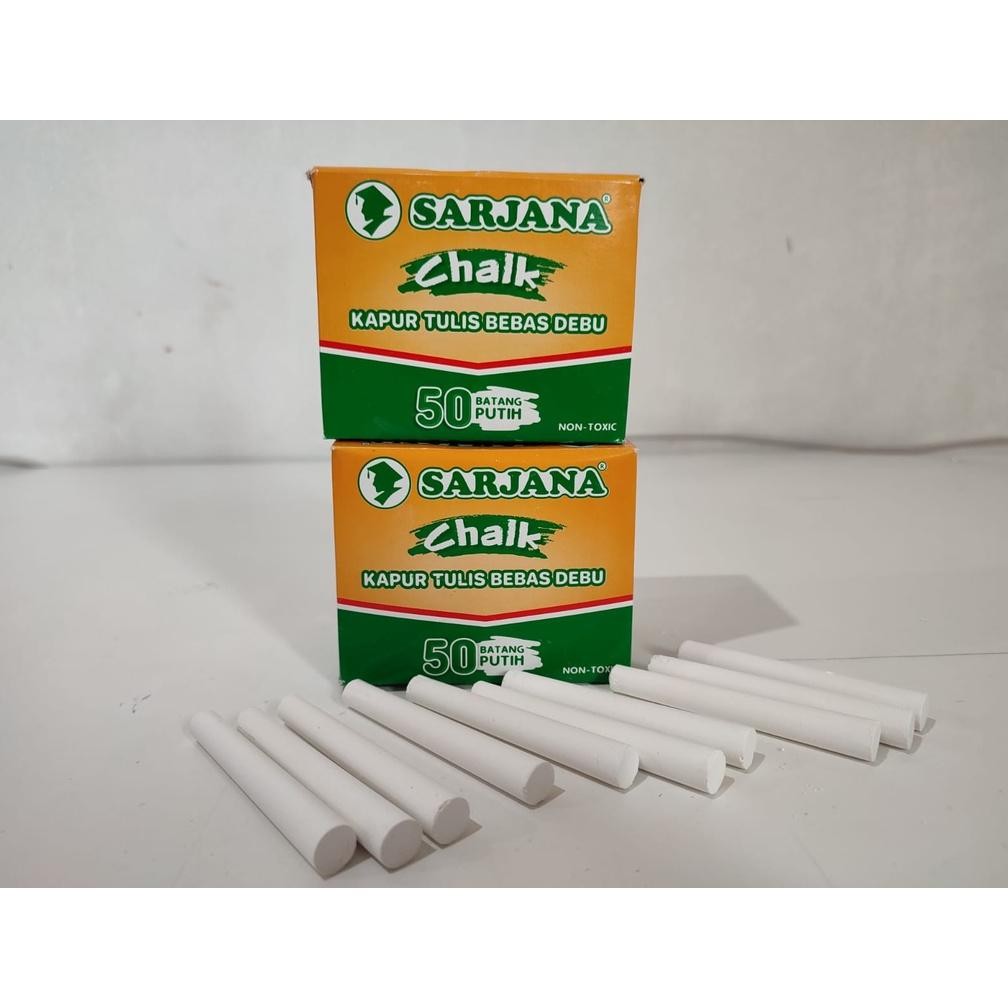 

Original Kapur Tulis Sarjana Isi 50 Batang Putih Paling Laris