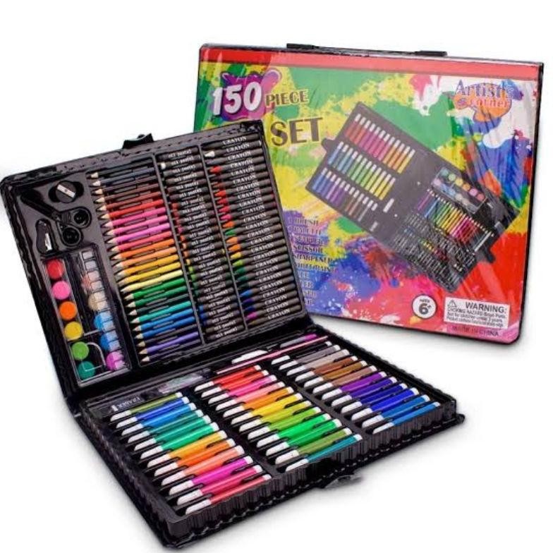 

Menarik 150Pcs Crayon Set Art Set Isi 150 Pcs Pensil Warna Set Anak Crayon Full Set Alat Lukis