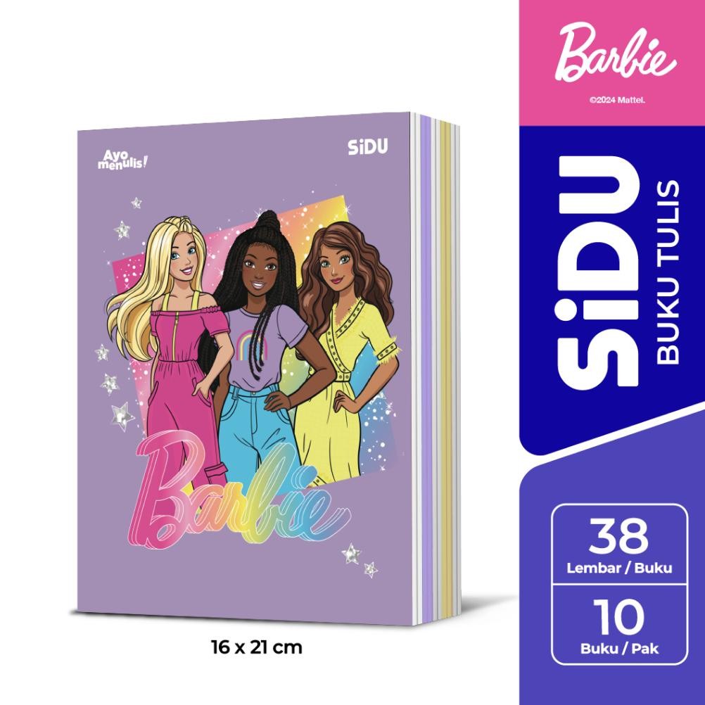 

(1PAK ISI 10BUKU) SIDU BUKU TULIS EB 38 BARBIE 21X16CM-320 / BUKU TULIS SIDU ISI 38 LEMBAR 1 PAK