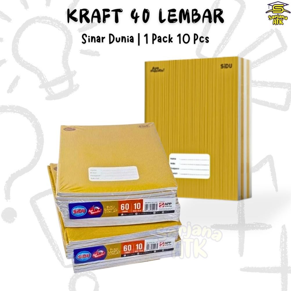 

Terbaru (10Pcs) Buku Tulis Sidu / Buku Catatan Sekolah / Buku Tulis Kraft Sinar Dunia 40 Lembar
