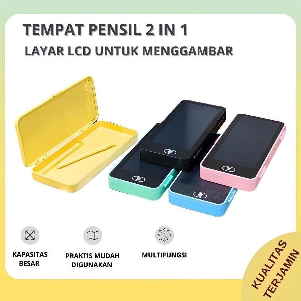 

Mudah [Fs] Kotak Pensil Case Besar Lcd Writing Drawing Box Case Ukuran Besar Pencil Drawing Pad Edukasi 2In1