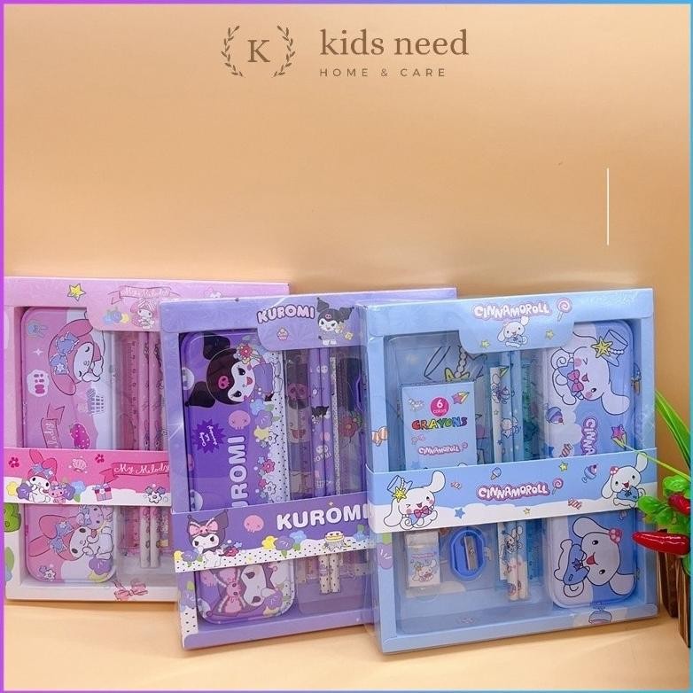 

Momen Spesial Kotak Pensil Anak Set 7 In 1 Stationery Untuk Hadiah Anak Sekolah / Alat Tulis Set Kotak Pensil Karakter Murah Lucu