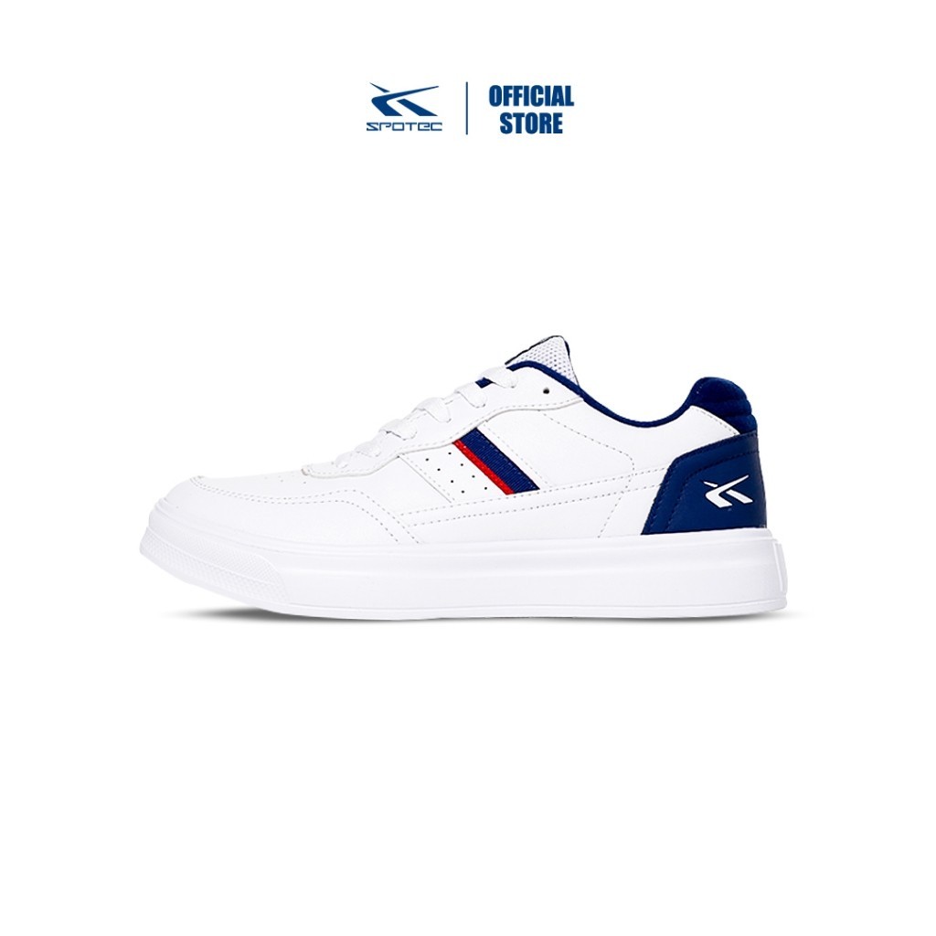 Spotec Sneakers Alonzo Sepatu Sneaker Pria Wanita Putih - Biru Tua
