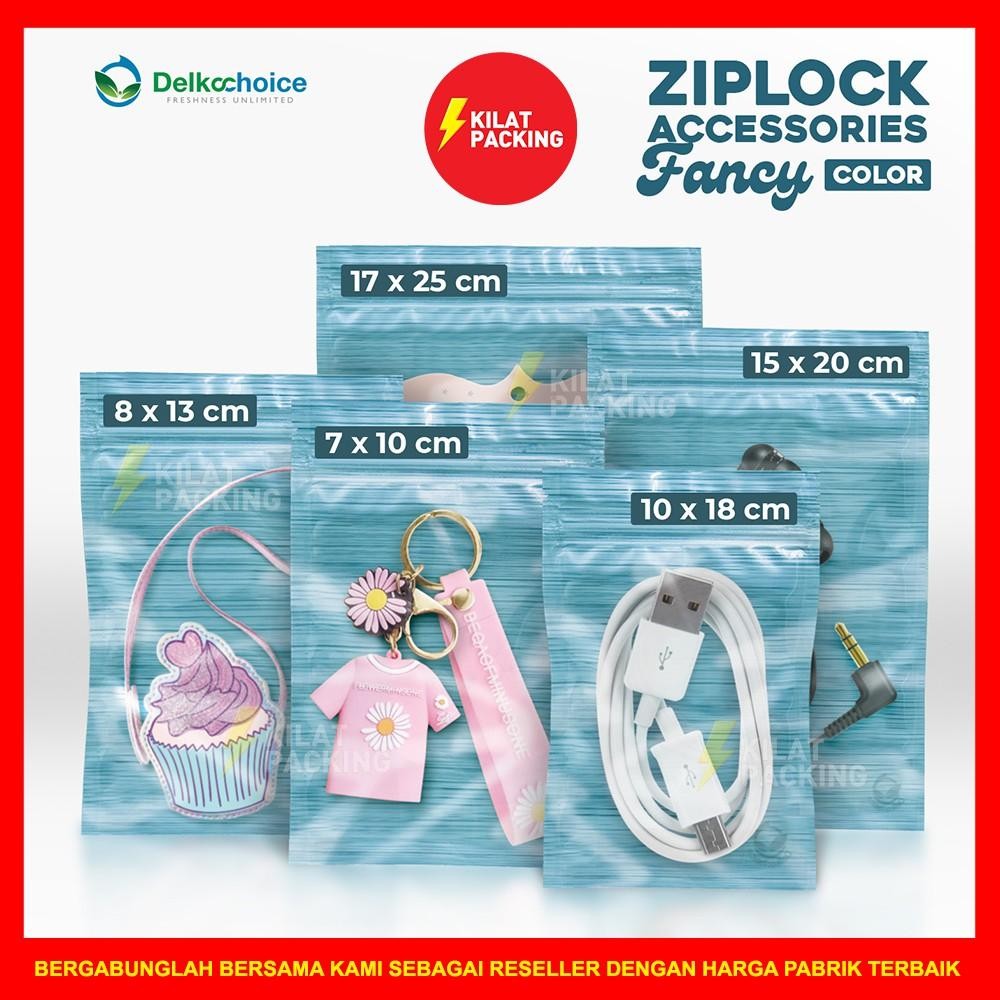 Plastik Ziplock Klip Aksesoris Metalized Alumunium Foil - Lay Bag Zipper Warna Fancy Satuan