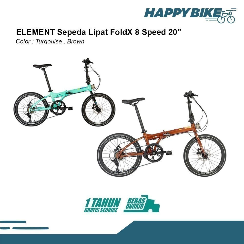 Element Sepeda Lipat Element Foldx 8 Speed 20" Folding Bike