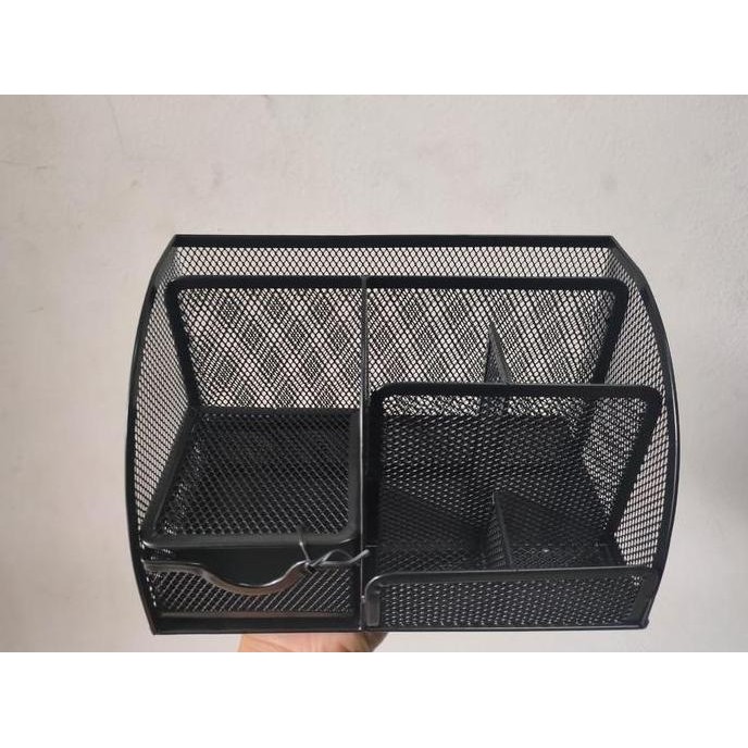 

TERMURAH desk cady kawat jumbo esco tempat pena meja besi 7 lubang besar