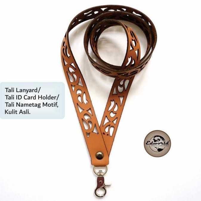 

HOT PROMO Lanyard Motif / Tali ID Card Holder / Tali Nametag Kulit Asli
