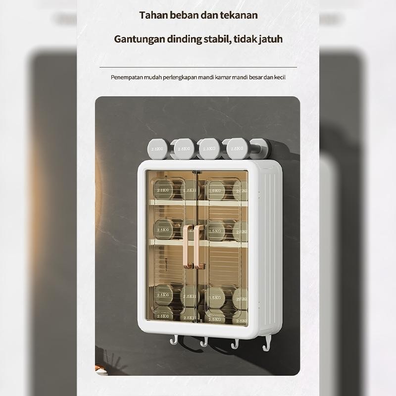 Rak Gantung Dinding Minimalis Tempel Kamar Mandi Dapur/Rak Kosmetik Gantung Jumbo /Rak Kosmetik Kayu