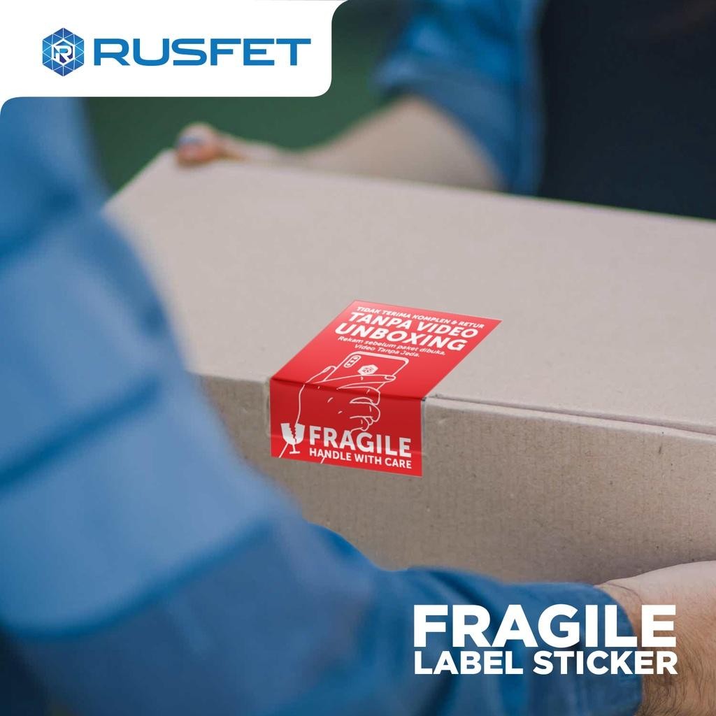

Sticker Sticker Unboxing With Fragile Rusfet Label Wajib Video Buka Paket Stiker Fragile Murah 500Pcs Per Roll