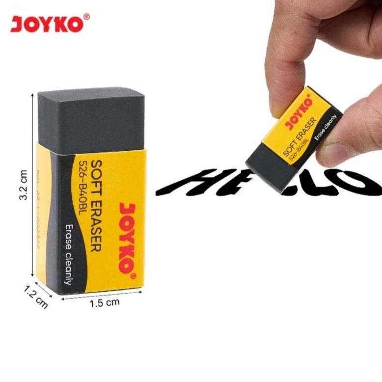 

New Arrival ( 10 Pcs ) Penghapus Joyko / Eraser Joyko B40L / Eraser 526 B40P Hitam+Putih