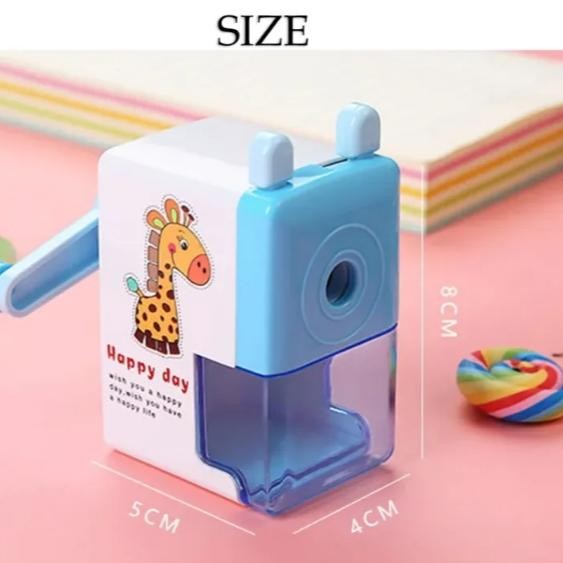 

Aman Rautan Serutan Pensil Putar Gaya Kartun Sharpener Rautan Meja 4 Warna