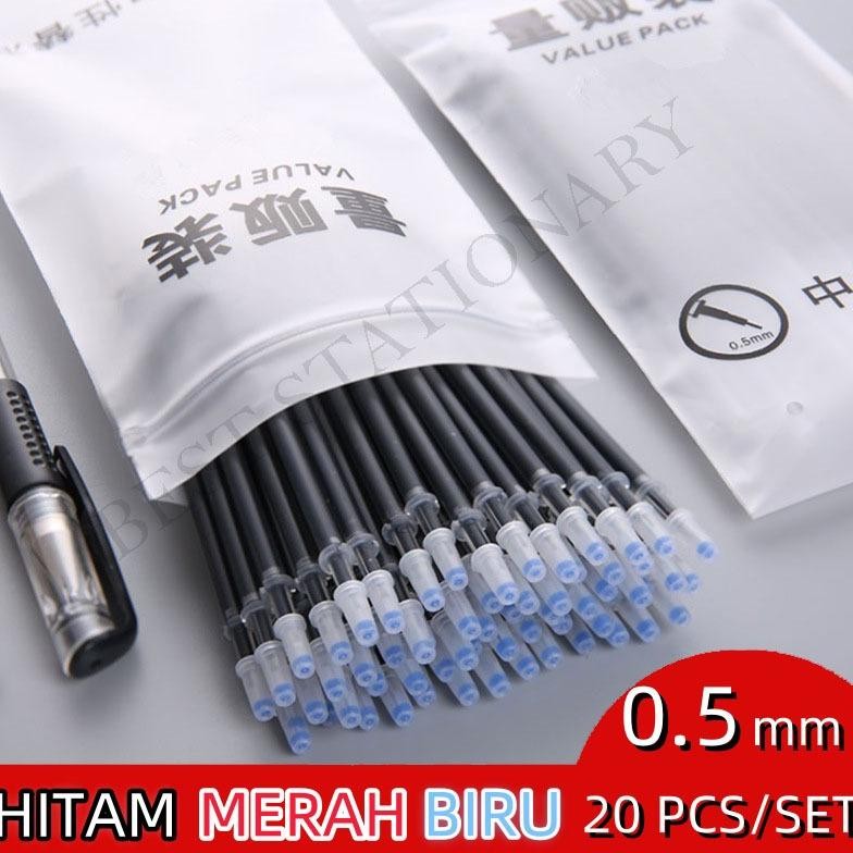 

Keunggulan Isi Ulang Pulpen 20Pcs/Set /Refill Tinta Gel/Pena Gel Refill 0.38Mm - Best Stationary