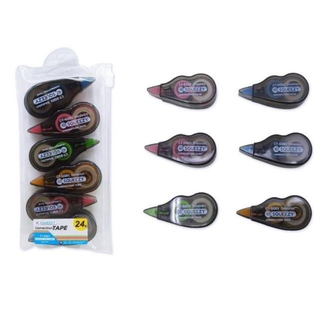 

Eksklusif Correction Tape 1 Set Isi 6 / Tipex Kertas Murah 24 Meter / Tip Ex / Tipe X