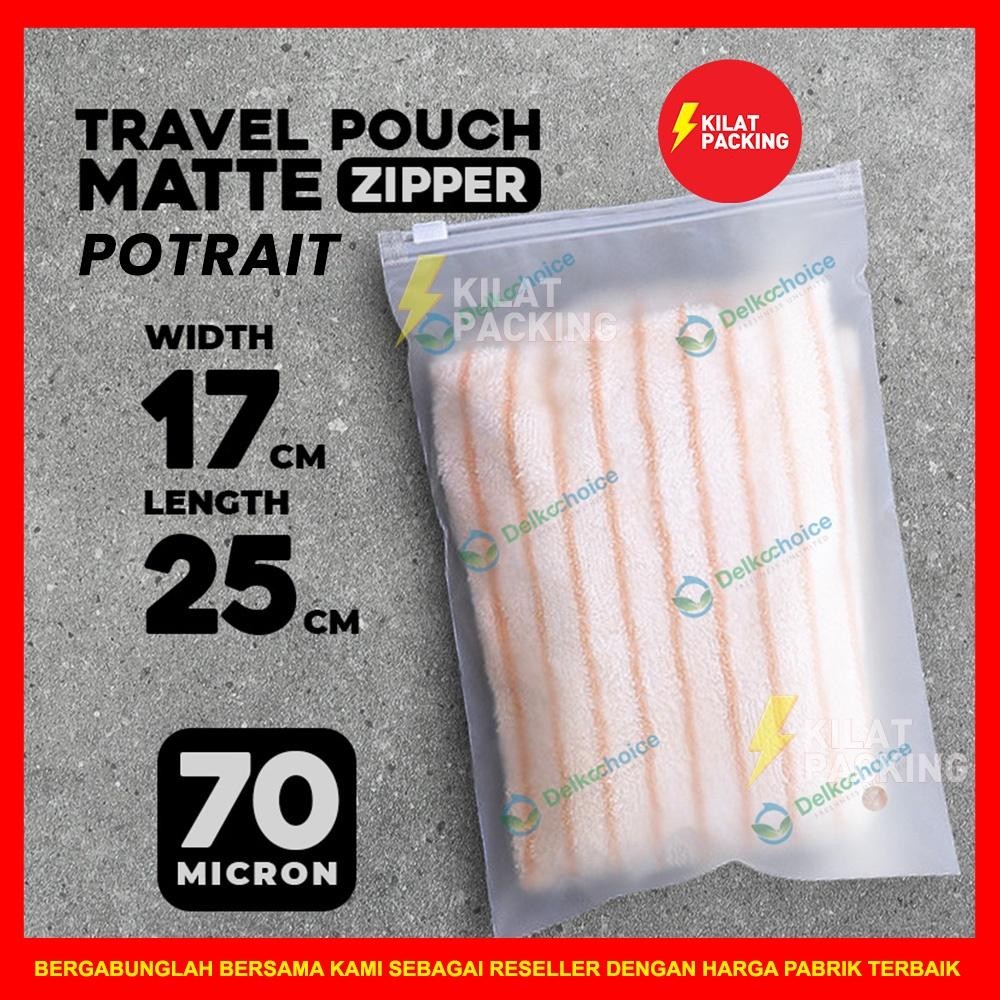 Travel Pouch Organizer Size Potrait / Packaging Zipper Zip Lock Serbaguna / Matte Zipper Premium Sat