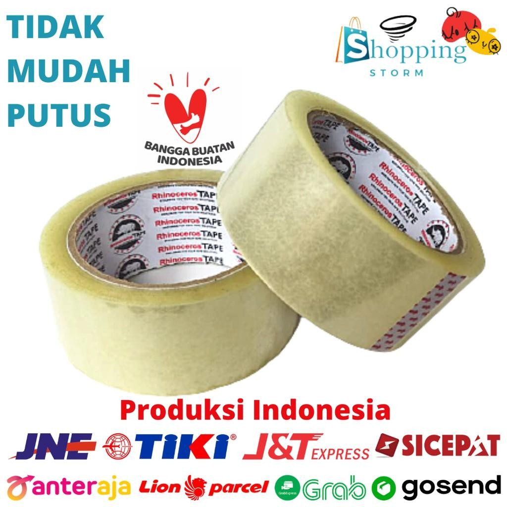 

Lakban Bening Putih Rhinoceros Tape Clear 2 Inci 45Mm X 90 Yard