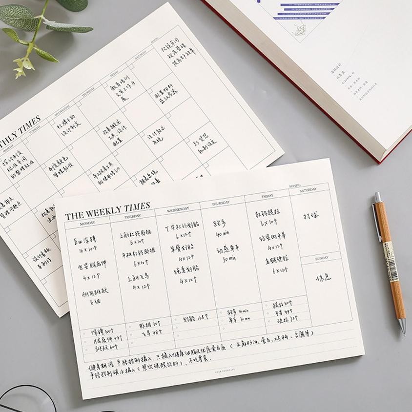 

Premium Planner Monthly Weekly Jadwal Agenda Buku Tulis Catatan Mingguan Bulanan Hari Timely Memopad Kreatif High Quality