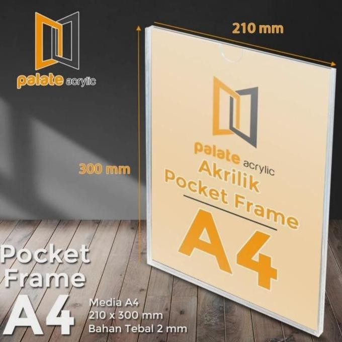 

BRG BARU ACRYLIC POCKET FRAME / AKRILIK POCKET A4 2mm - LANDSCAPE