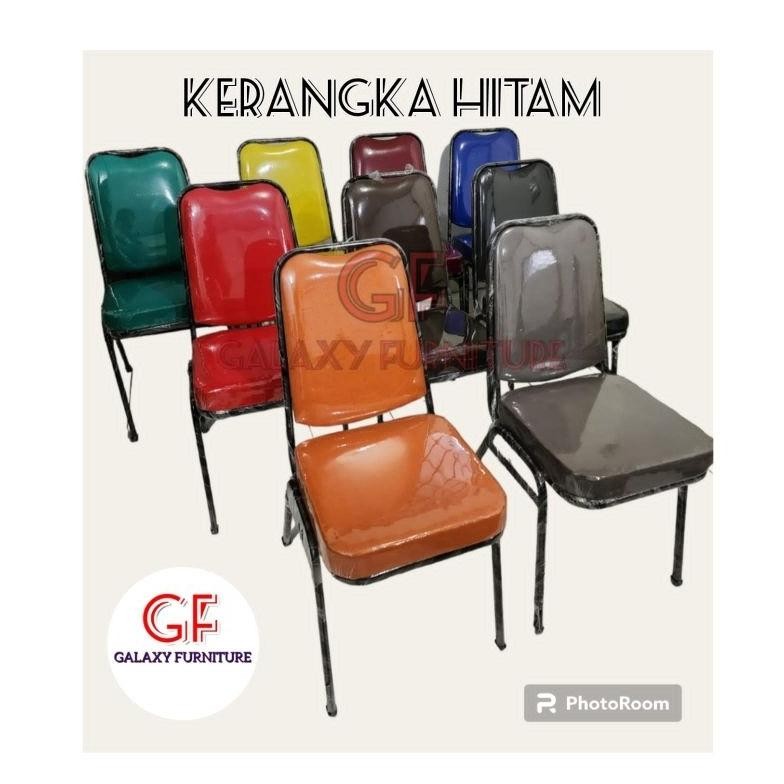 NEW Kursi Susun Kerangka Hitam/Kursi Coating Hitam/Kursi Susun/Kursi Tenda