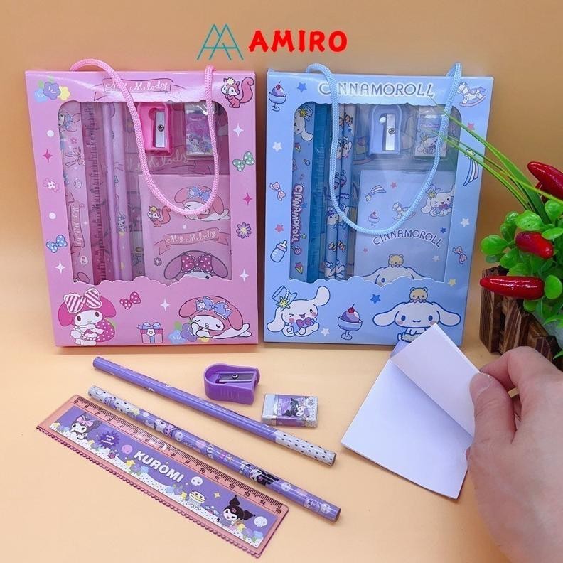 

Elegan Alat Tulis Set 6 In 1 Karakter Kuromi Untuk Hadiah Anak Sekolah / Kotak Pensil Anak Set Stationery Sanrio Murah Lucu