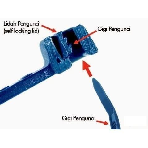 

Kabel Tiess Cable Ties Kabel Tis Cable Tie Perapih 2.5X100Mm Isi 100 Pcs Warna Hitam Atau Putih