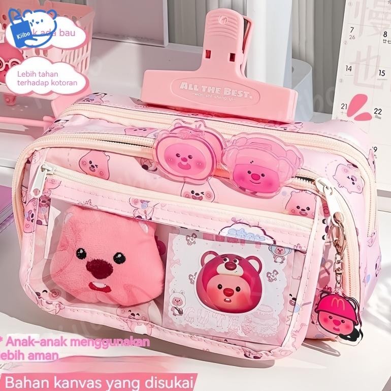 

NEW!!! 9 Lapis Tas Alat Tulis Berkapasitas Besar/Tempat Pensil Kartun/kotakpensil Aesthetic Tas/Dengan Boneka Bros Dan Tempat Kertas Ujian Liontin