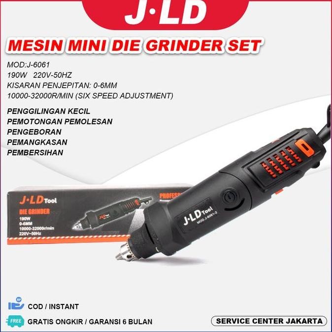 Promo | Jld Mini Die Grinder Bor Tuner Turner Listrik - Alat Ukir Kayu, Amplas, Pemotong - Karet, Ka