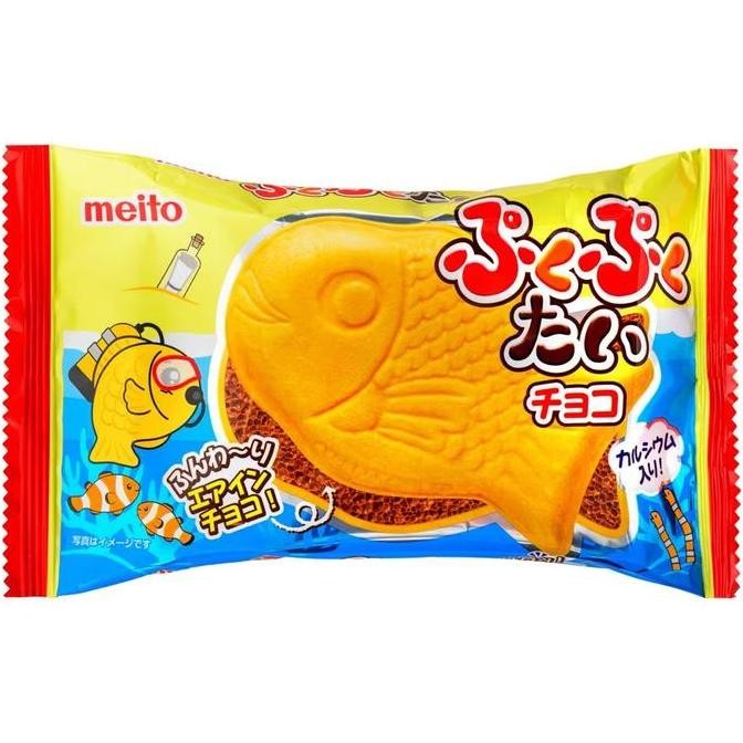 

*****] Meito Fuku Fuku Tai Air in Chocolate / Wafer Bentuk Ikan 16.5GR