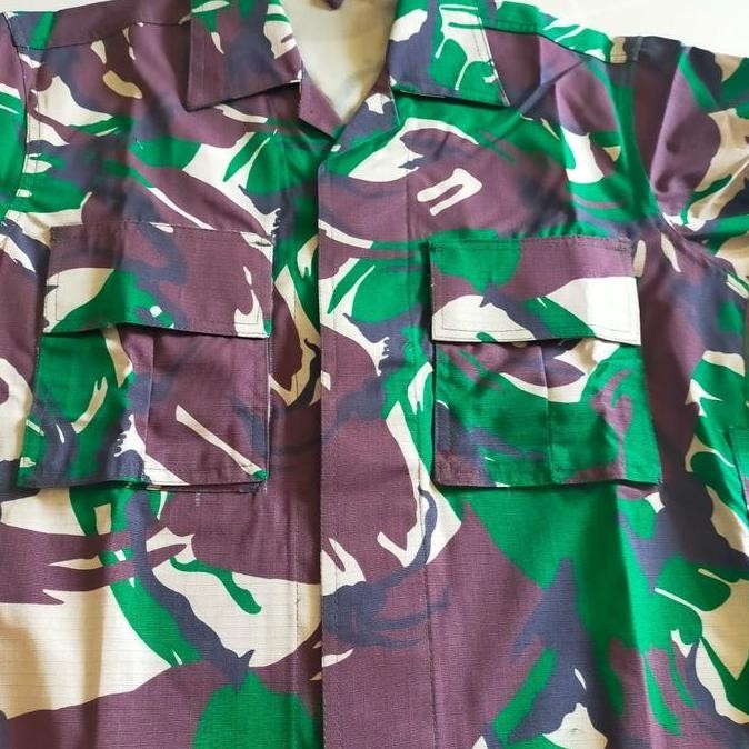 Baju pdl loreng tni bahan SRITEX WR ANTI AIR PRODUKSI