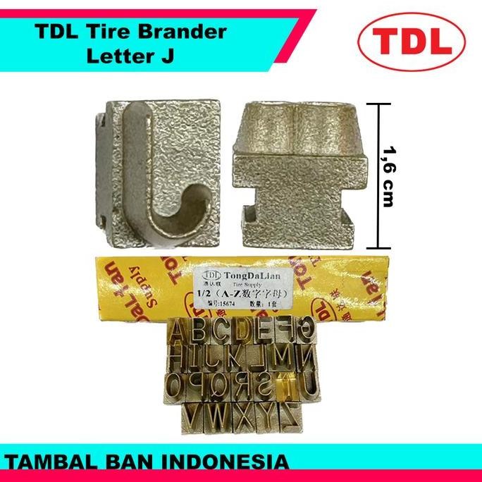 Mata Stempel Ban Listrik Tdl Huruf J Satuan Ukuran 1/2 Inch - Cap Ban Mobil Embos Ban Mobil Solder B