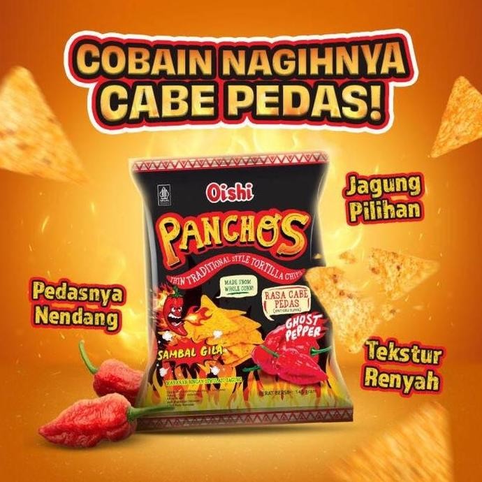 

~^~^~^] OISHI PANCHOS/ cemilan jagung / 145gr