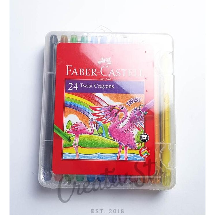 New Collection  Faber Castell Faber-Castell Crayon Putar Twist Crayon 24 Warna
