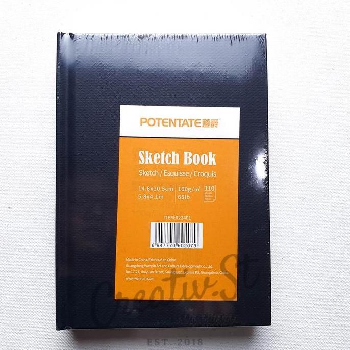 

Termurah !!! Potentate Hardcover Black Sketchbook Buku Sketsa A6 110 Sheets 100Gsm 14.8Cm X 10.5 Cm