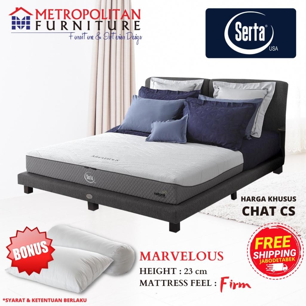 Springbed Serta Marvelous Full Set Kasur Spring Bed Matras