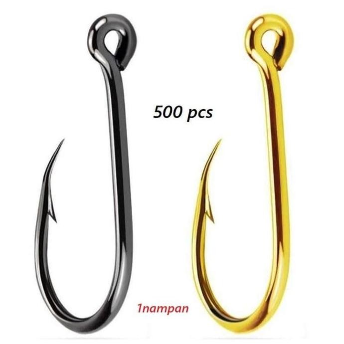 Kail Pancing 500Pcs Mata Kail Top Quality Carbon Steel Material + Box