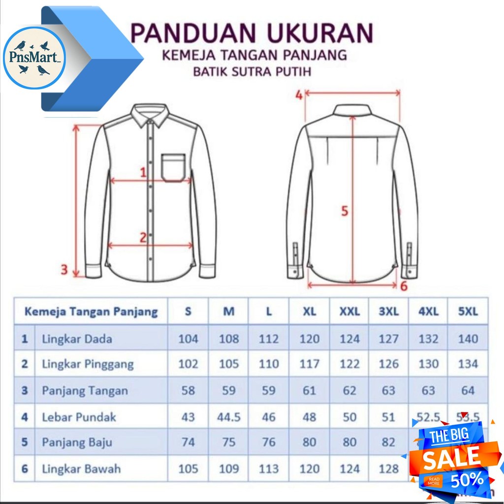 SUTRA PUTIH - SERAGAM BATIK PNS PRIA KORPRI - BADAN FURING HERO