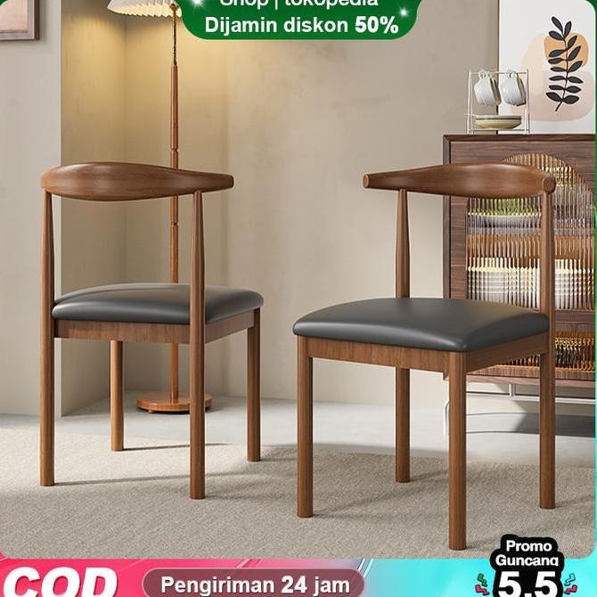 [Ak]Kursi Makan Kayu Kursi Kantor Kursi Belajar Kursi Kafe Kursi Luar Ruangan Kursi Bar Kursi Tanduk