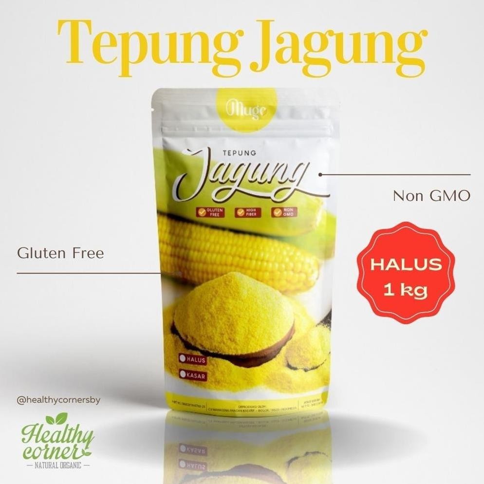 

READY STOCK Mugo - Tepung Jagung Halus 1kg Polenta Corn Meal Gluten Free Non GMO
