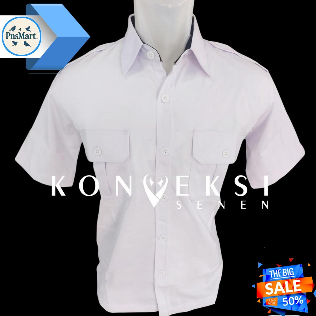 SERAGAM PNS PUTIH | BAJU PUTIH | SERAGAM KERJA PNS PREMIUM BAHAN TEBAL LEMBUT