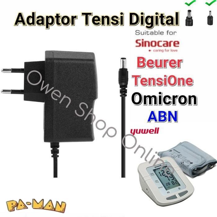 Promo Charger Adaptor Yuwell Sinocare Omicron Tensimeter Digital Tensi 6V Abn Beurer Adapter