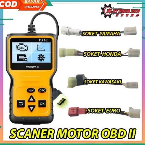 NEW Scanner Motor Yamaha dan Honda OBD II untuk motor OBD 2 full soket