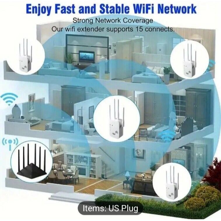 Wifi 300M Wireless Range Extender 5G Dual Band 4 Antena Repeater Router