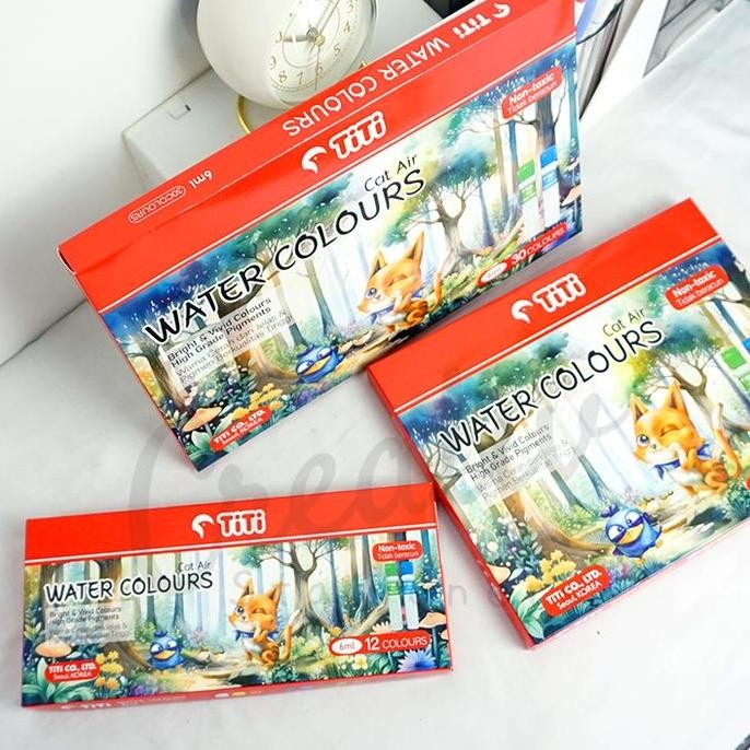 

New Arrival !!! Titi Watercolor 12 24 36 Warna Cat Air Tube Set 6 Ml Ti-Wc6