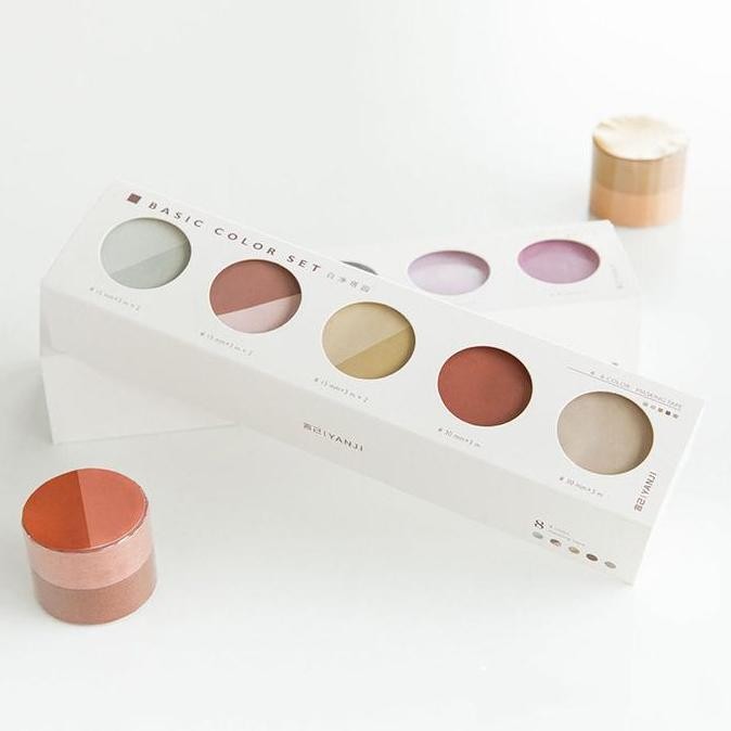 

Ready Stock !!! [Creativ] Masking Tape Set 8Pc Basic Color Set