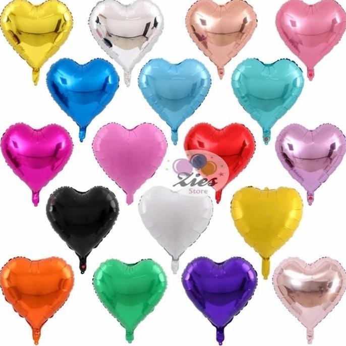 balon foil love / balon foil bentuk hati per pack isi 50pcs