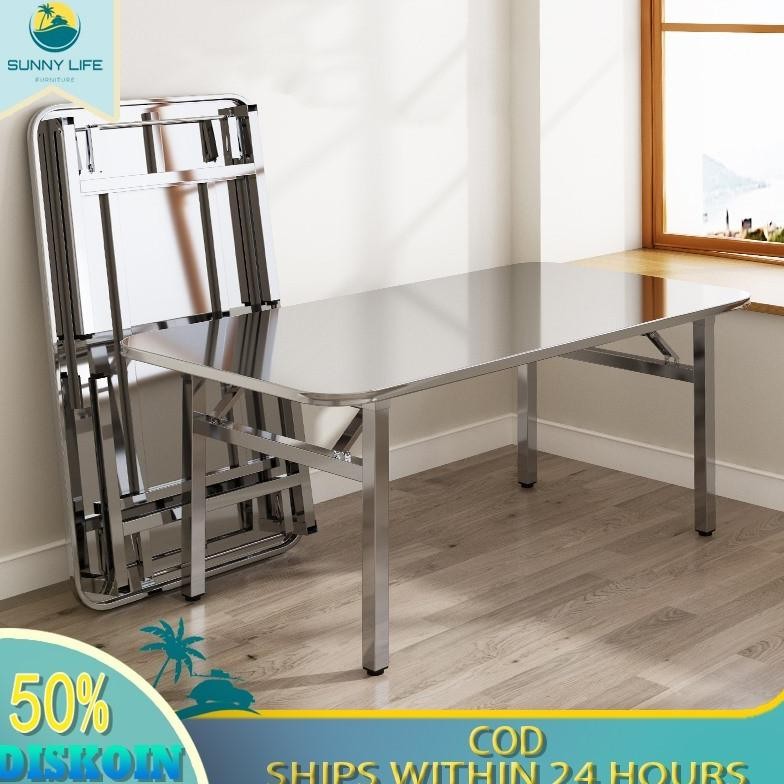 Meja Lipat Portable Meja Lipat Besi Meja Belajar Lipat Meja Lipat Jualan Meja Bar Dapur Lipat