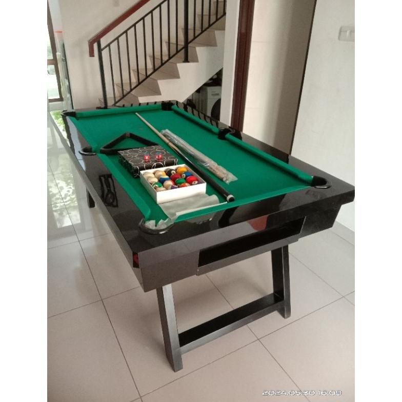 meja billiard 5feet, 6feet, 7feet kaki meja lipat