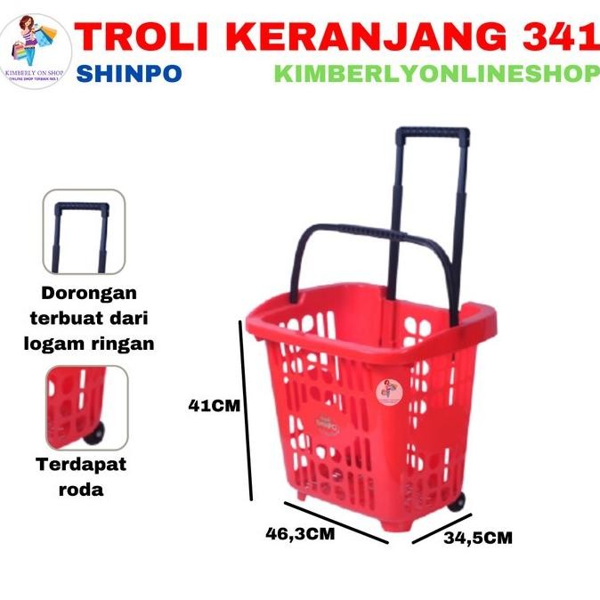 Keranjang Belanja Pasar Supermarket / Troli barang 341 Shinpo