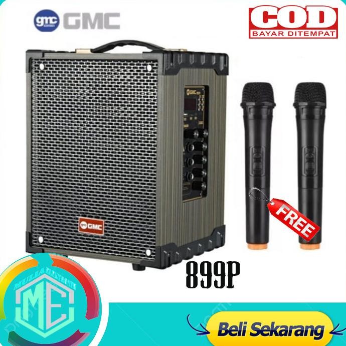 ''Terlaris" Ori Promo Speaker Portable Bluetooth Gmc 899P 8 Inch Karaoke Brgaransi Rsmi Mantap Murah