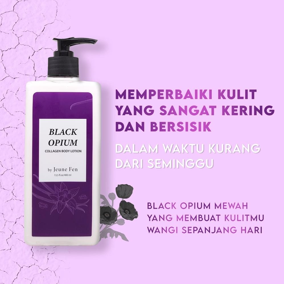 EL BPOM JEUNE FEN Black Opium Collagen Body Lotion Brightening Moisturizing Mencerahkan Kulit