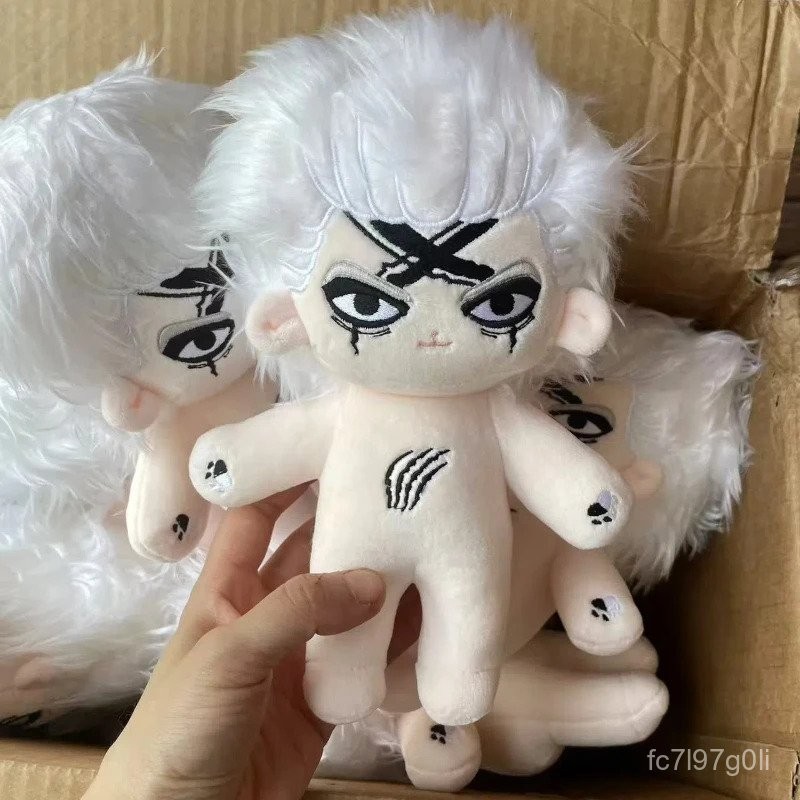 20cm Stuffed Anime Dr.STON FIGURE OF STONE WORLD Xen Figure Plush Dress Up Cotton Dolls Toys for Kid